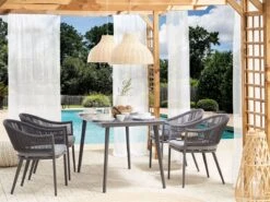 Conjunto De Jardín 4 Plazas Gris MILETO